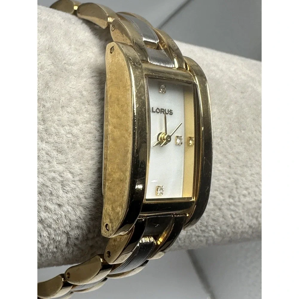 Lorus LR2113 New Battery Ladies Tank‎ MOP Watch 17MM 6